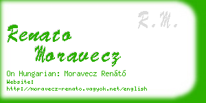 renato moravecz business card