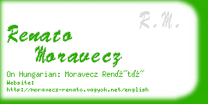 renato moravecz business card